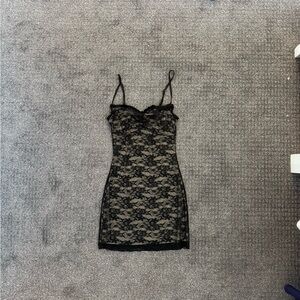 Black Lace Slip Dress